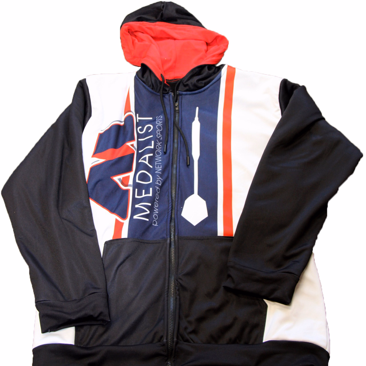 White_Red_Blue Zip SweatshirtFront1